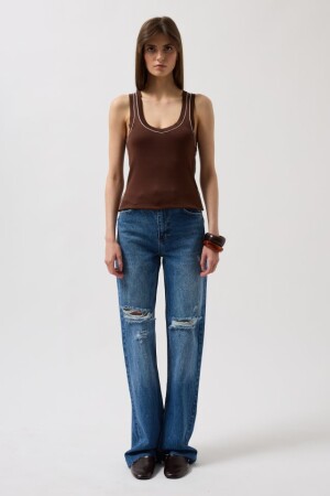 Biye Detay Halter Yaka Bluz - 2