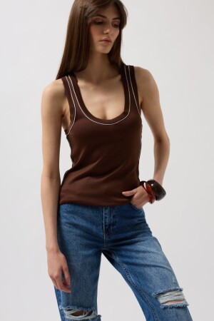 Biye Detay Halter Yaka Bluz - 3