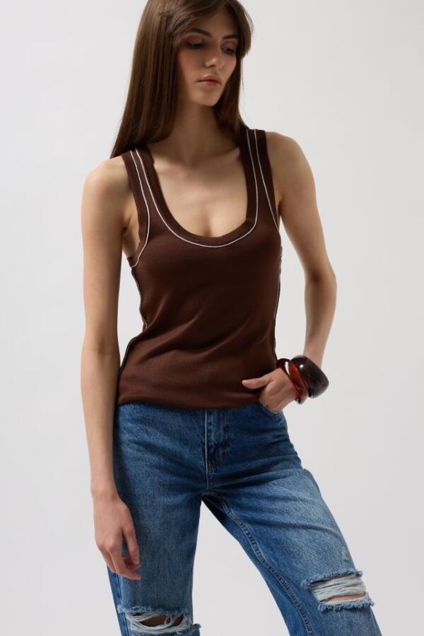 Biye Detay Halter Yaka Bluz - 3