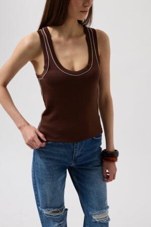Biye Detay Halter Yaka Bluz - 4