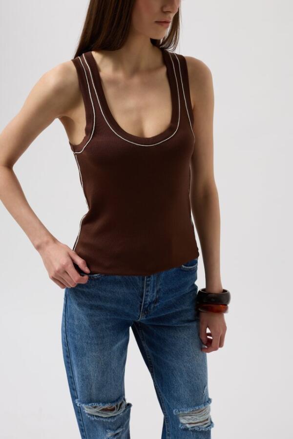 Biye Detay Halter Yaka Bluz - 4