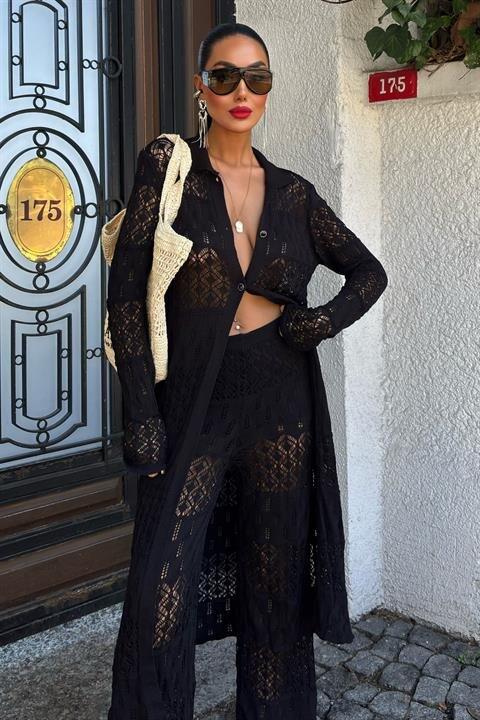 Bridget Ajurlu Uzun Hırka Takım 9881 - 2