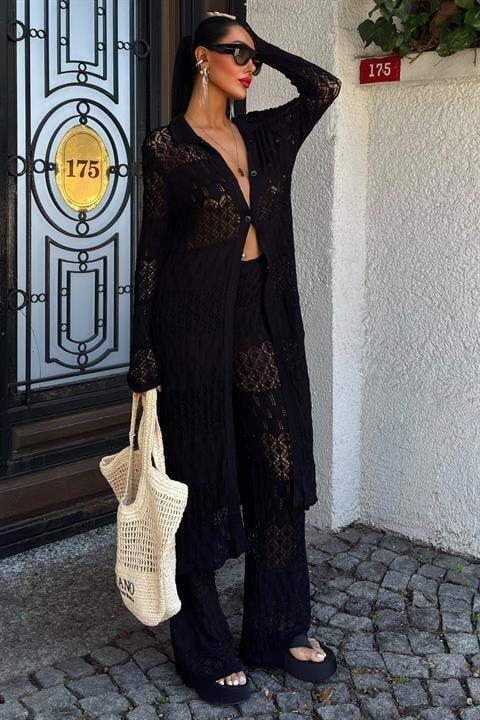 Bridget Ajurlu Uzun Hırka Takım 9881 - 1