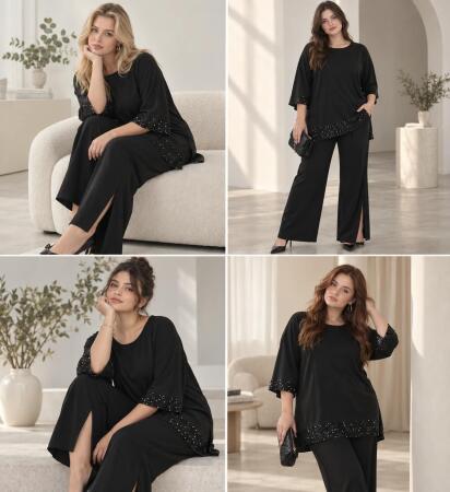 Büyük Beden Abiye Bluz Tunik DD502100 - 3