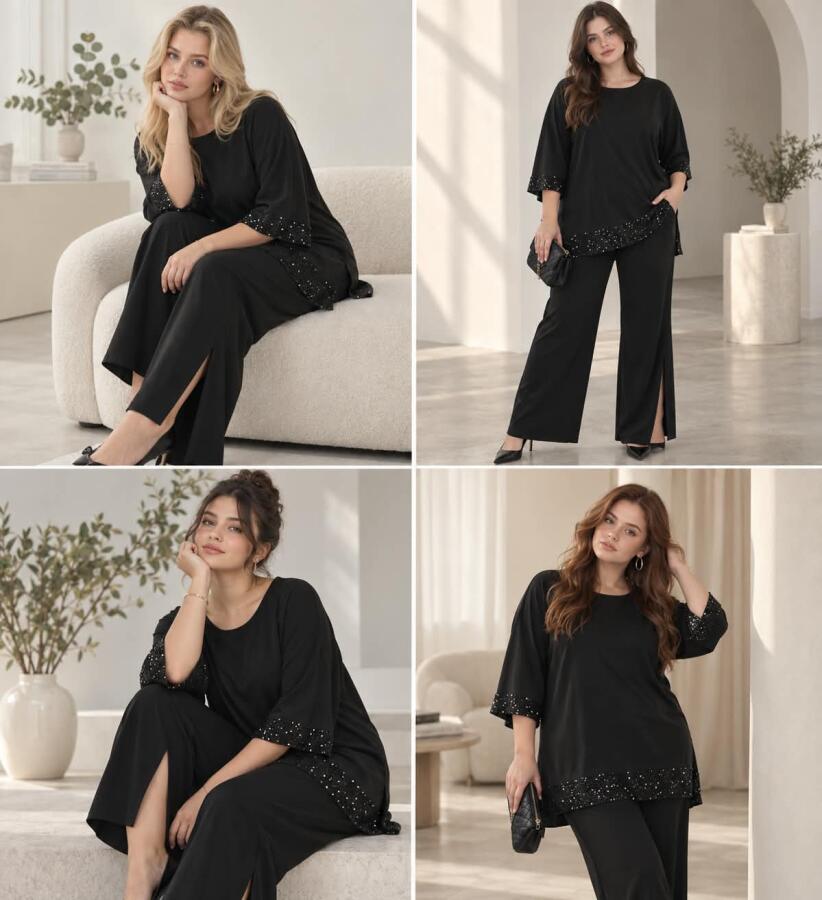 Büyük Beden Abiye Bluz Tunik DD502100 - 3