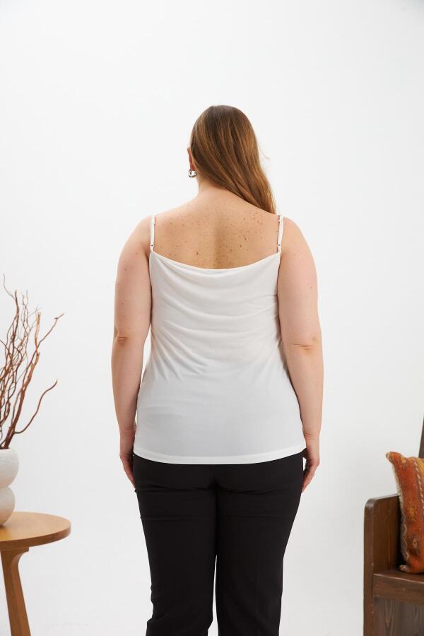 Büyük Beden Askılı Atlet Beyaz - 4