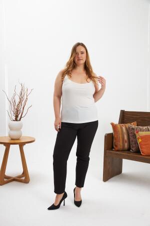 Büyük Beden Askılı Atlet Beyaz - 5