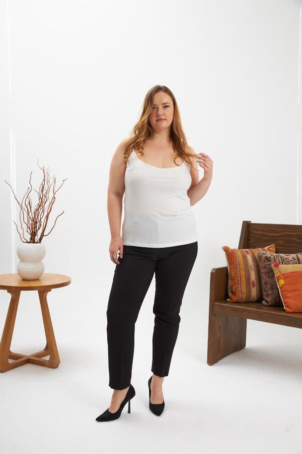 Büyük Beden Askılı Atlet Beyaz - 5