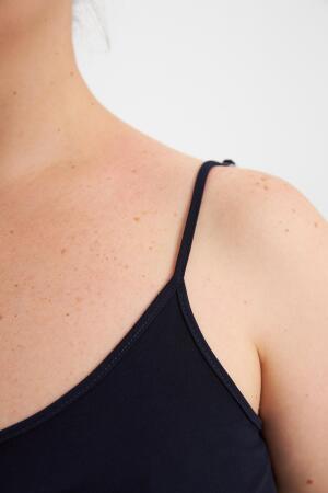 Büyük Beden Askılı Atlet Lacivert - 3