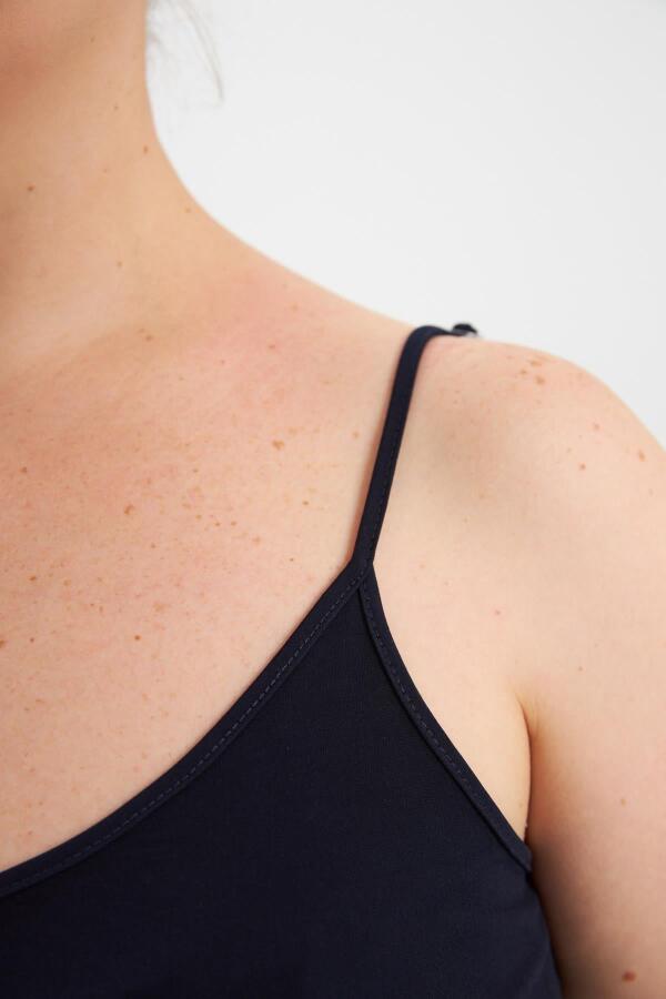 Büyük Beden Askılı Atlet Lacivert - 3