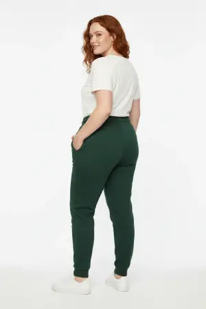 Büyük Beden Bağcıklı Paçası Lastikli Jogger Eşofman Altı - 4