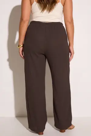 Büyük Beden Beli Lastikli Cepli Pantolon - 4