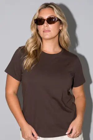 Büyük Beden Bisiklet Yaka Kısa Kollu Pamuklu T-Shirt - 1