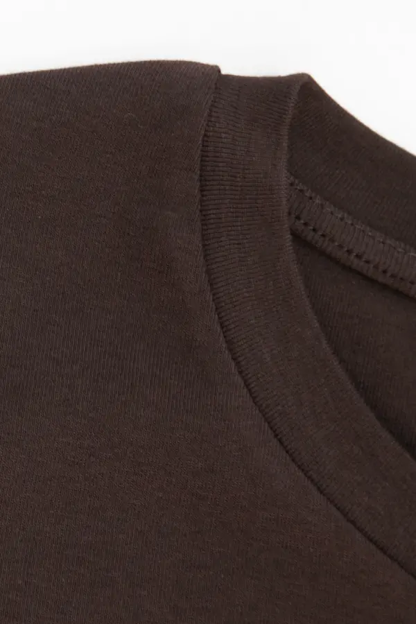 Büyük Beden Bisiklet Yaka Kısa Kollu Pamuklu T-Shirt - 6