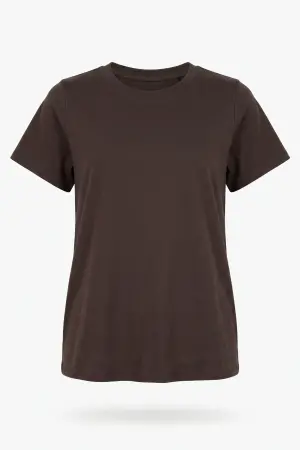 Büyük Beden Bisiklet Yaka Kısa Kollu Pamuklu T-Shirt - 7