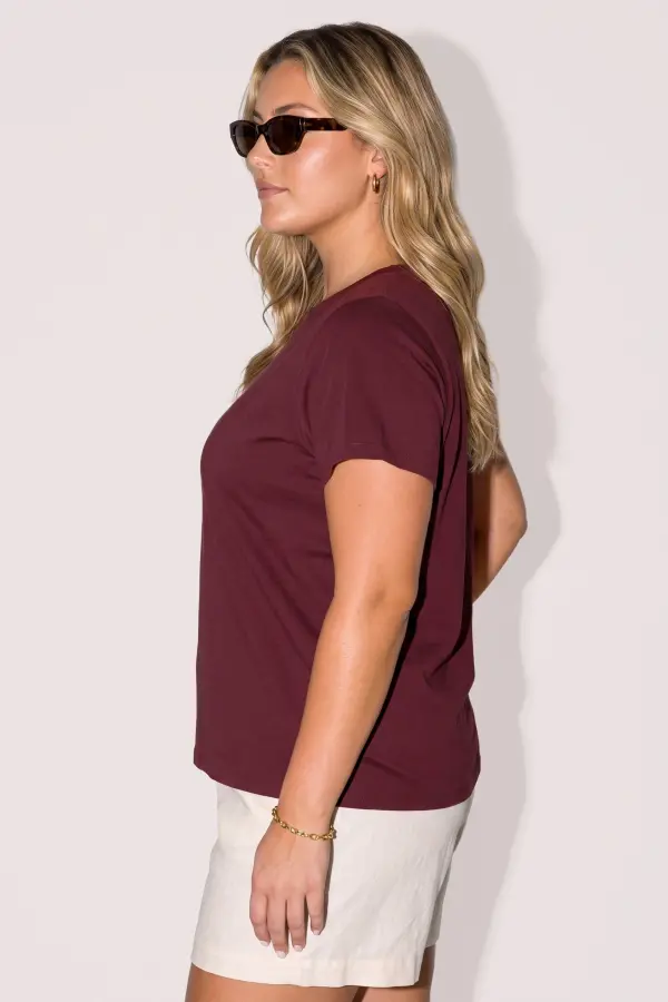 Büyük Beden Bisiklet Yaka Kısa Kollu Pamuklu T-Shirt - 3