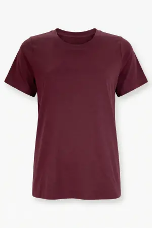 Büyük Beden Bisiklet Yaka Kısa Kollu Pamuklu T-Shirt - 7