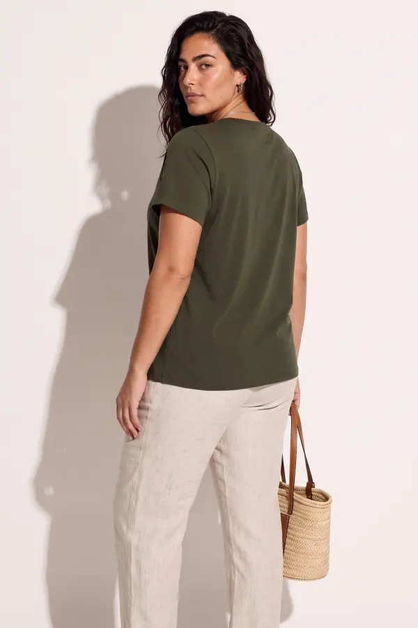 Büyük Beden Bisiklet Yaka Kısa Kollu Pamuklu T-Shirt - 4