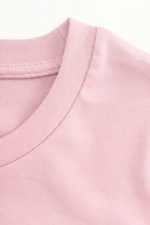 Büyük Beden Bisiklet Yaka Kısa Kollu Pamuklu T-Shirt - 6