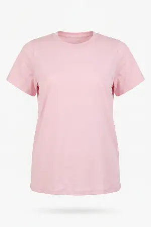 Büyük Beden Bisiklet Yaka Kısa Kollu Pamuklu T-Shirt - 7