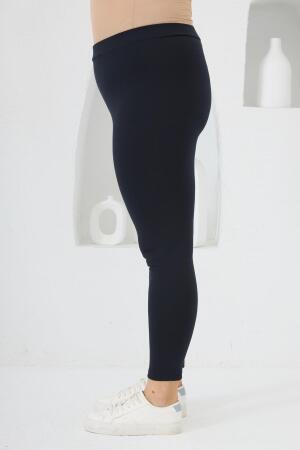 Büyük Beden Çelik Örme Tayt Lacivert - RMG (1)