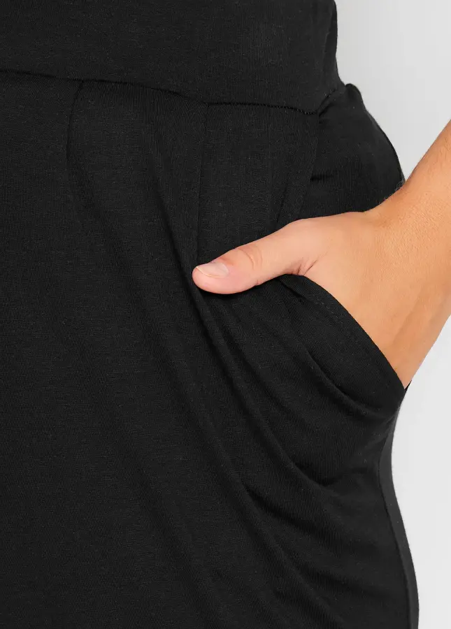 Büyük Beden Çift Katlı Jersey Streç Jogger Pantolon - 4