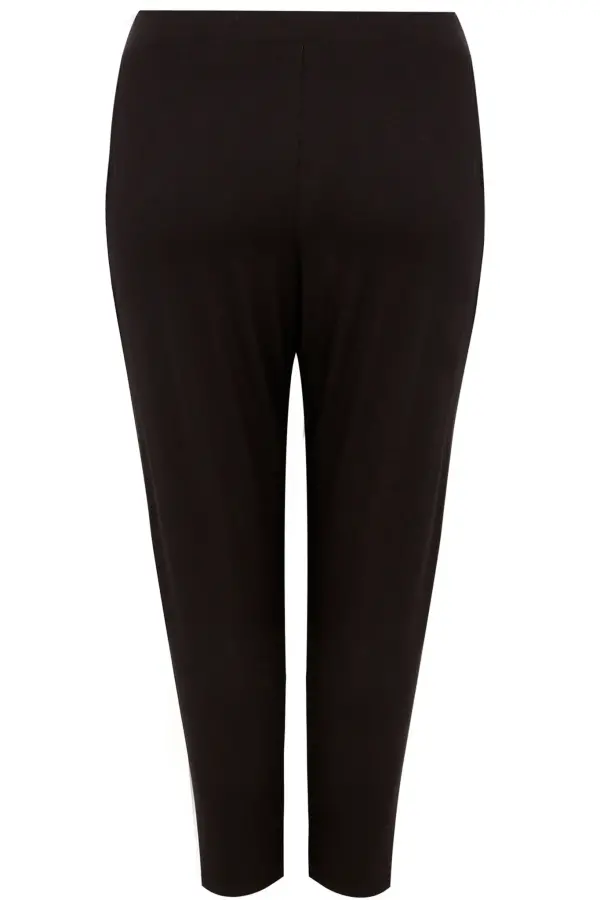 Büyük Beden Çift Katlı Jersey Streç Jogger Pantolon - 5