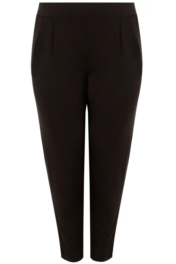 Büyük Beden Çift Katlı Jersey Streç Jogger Pantolon - 6