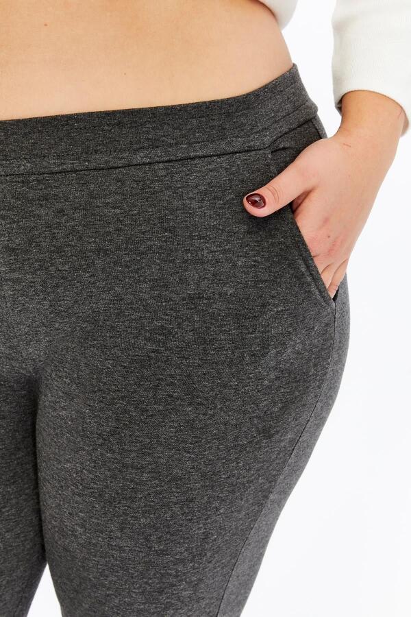 Büyük Beden Eşofman Altı Füme - 3