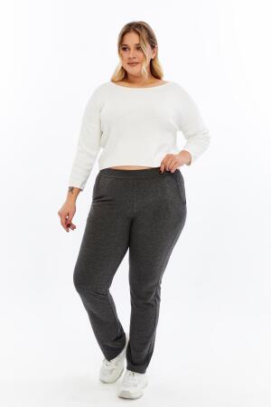 Büyük Beden Eşofman Altı Füme - 6