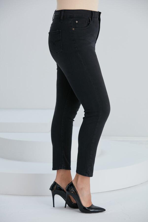 Büyük Beden Füme Pantolon - 2