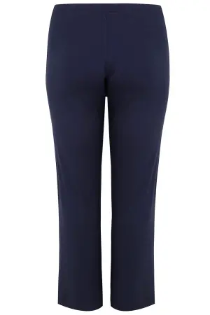 Büyük Beden Geniş Paça Esnek Jersey Yoga Pantolonu - 8
