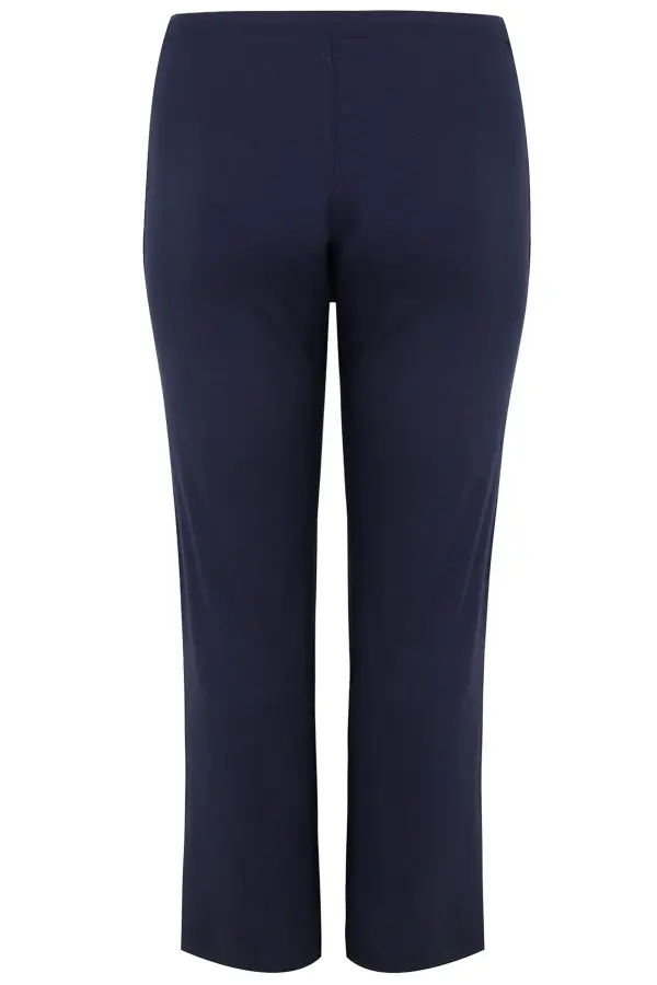Büyük Beden Geniş Paça Esnek Jersey Yoga Pantolonu - 8