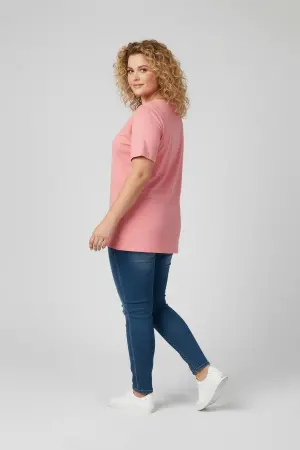 Büyük Beden Geniş Yaka Basic Tshirt - Shape of You (1)
