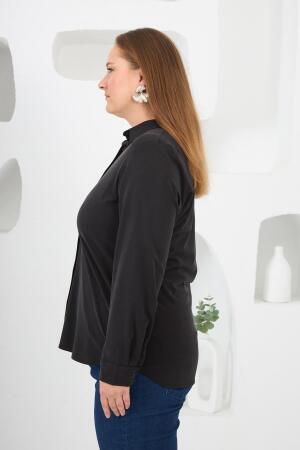 Büyük Beden Gömlek Siyah - RMG (1)