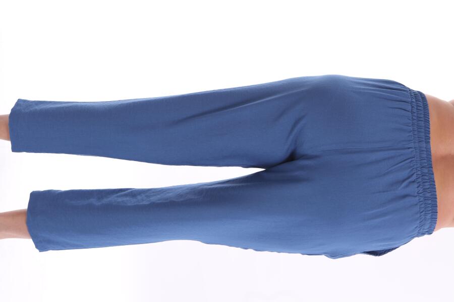 Büyük Beden İndigo Beli Lastikli Pantolon - 5