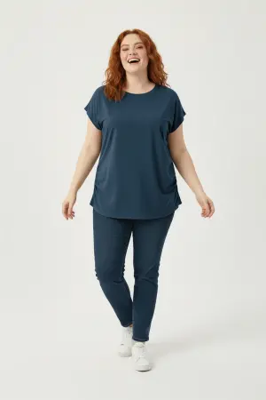 Büyük Beden Japone Kol Büzgülü T-shirt - 1
