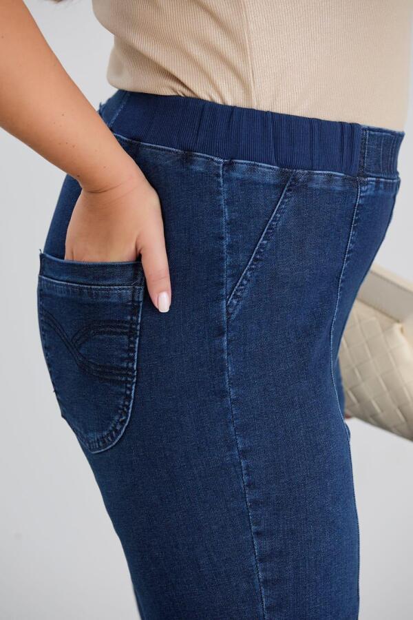 Büyük Beden Jean Pantolon Kim.Lacivert - 2