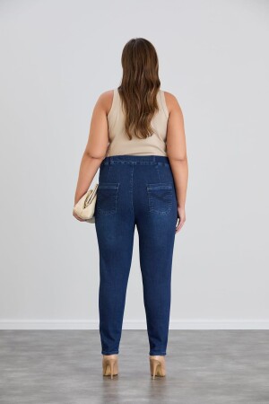 Büyük Beden Jean Pantolon Kim.Lacivert - 5