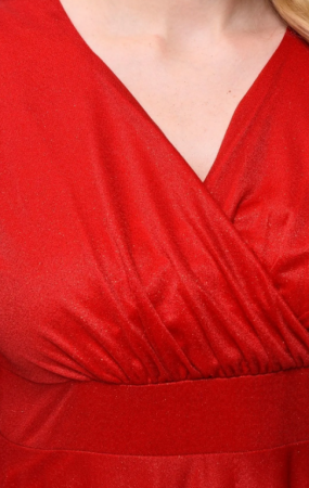 Büyük Beden Kadın Beyaz Pelerin Kollu Kloş Tül Nikah ve Dış Çekim Elbisesi KL3051 - 3