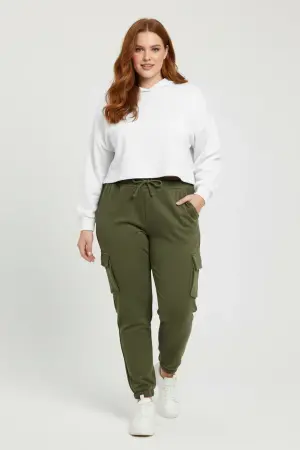 Büyük Beden Kargo Jogger Pantolon - 1