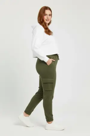 Büyük Beden Kargo Jogger Pantolon - 3