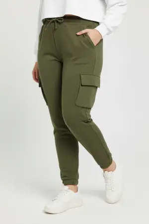 Büyük Beden Kargo Jogger Pantolon - 4