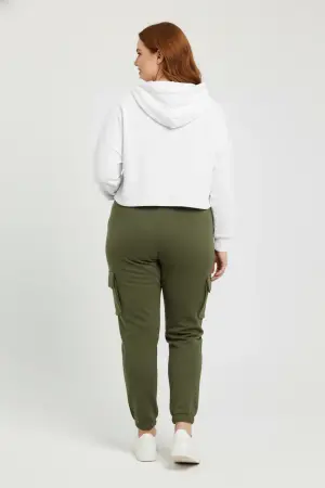 Büyük Beden Kargo Jogger Pantolon - 5