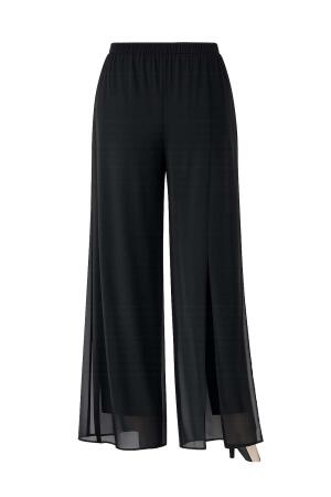 Büyük Beden Kayık Yaka Dökümlü Şifon Bluz ve Pantolon Abiye Takım ND4024 - Angelino Butik (1)