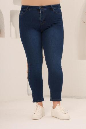 Büyük Beden Kim.Lacivert Pantolon - 3