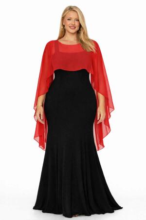 Büyük Beden Kolsuz Abiye İçin Pelerin Bolero – Omuz Kapatıcı Davet ve Düğün Üstü (62 Bedene Kadar) ND4035 - Angelino Butik