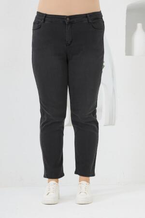 Büyük Beden Kot Pantolon Füme - RMG