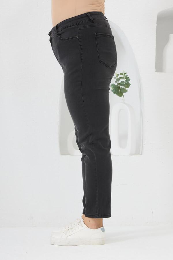 Büyük Beden Kot Pantolon Füme - 2