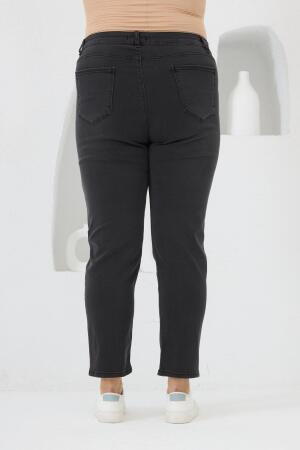 Büyük Beden Kot Pantolon Füme - 5